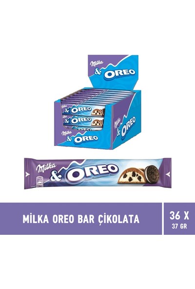 Milka Oreo Bar Çikolata 37 gr - 36 Adet