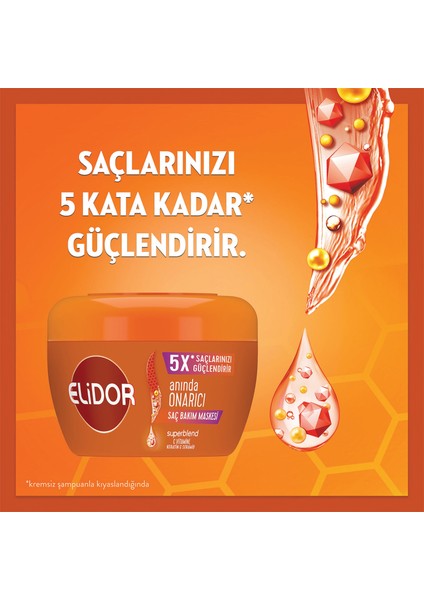 Superblend Saç Bakım Maskesi Anında Onarıcı C Vitamini Keratin Seramid 160 ml