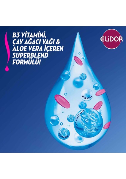 Superblend Şampuan ve Bakım Kremi Kepeğe Karşı Etkili 2'si 1 Arada B3 Vitamini Çay Ağacı Yağı Aloe Vera 400 ml