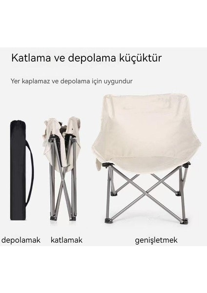 Açık Katlanır Sandalye Kamp Ay Sandalye Taşınabilir Balıkçı Taburesi Eğlence Arkalığı Piknik Sandalye Pony Maza Recliner Sandalye (Yurt Dışından)