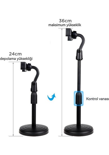 Kaldırma ve Döndürme Masaüstü Cep Telefonu Braketi Disk Masaüstü Teleskopik Çok Fonksiyonlu (Yurt Dışından) fiyatları
