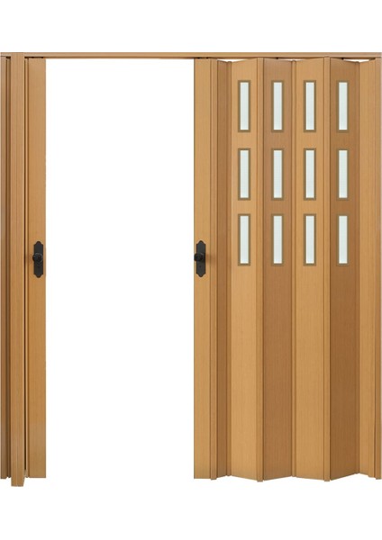 260 x 215 Meşe Renk Camlı Çift Açılım Pvc Akordiyon Katlanır Kapı FRNAKMODEL-264 fırsatları