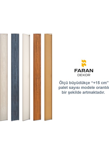 Faran Dekorasyon 290 x 230 Beyaz Renk Camsız Çift Açılım Pvc Akordiyon Katlanır Kapı FRNAKMODEL-308