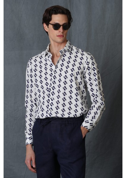 Cemer Erkek Smart Gömlek Comfort Slim Fit Beyaz