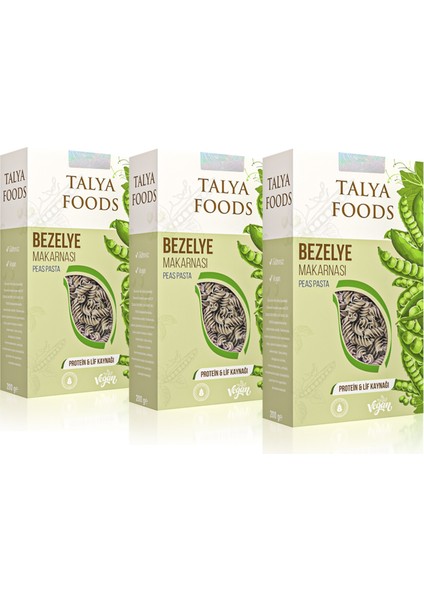 Glutensiz Bezelye Makarnası 3 x 200 gr