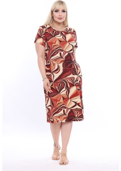 Yazlık Cepli Büyük Beden Elbise 27D-2317