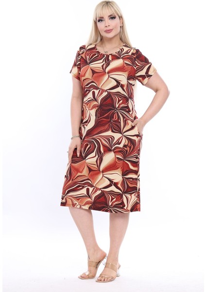 Yazlık Cepli Büyük Beden Elbise 27D-2317 modelleri