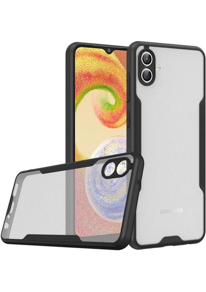 Galaxy A04 Kılıf Kamera Korumalı Arkası Şeffaf Silikon