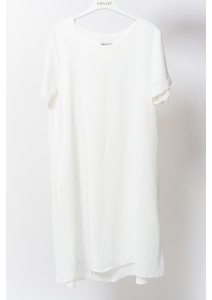 Kadın Aerobin Kumaş Yazlık Elbise Beyaz Rengi fiyatları