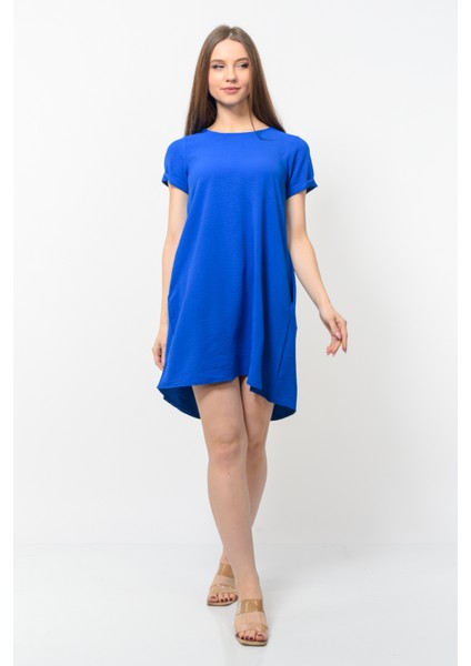 Kadın Aerobin Kumaş Yazlık Elbise Saks Rengi fiyatları