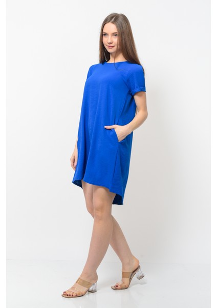 Kadın Aerobin Kumaş Yazlık Elbise Saks Rengi indirimleri