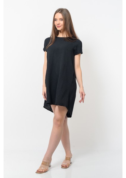 Kadın Aerobin Kumaş Yazlık Elbise Siyah Renk fiyatları