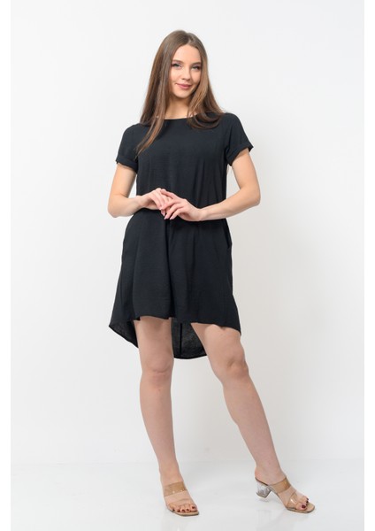 Kadın Aerobin Kumaş Yazlık Elbise Siyah Renk modelleri