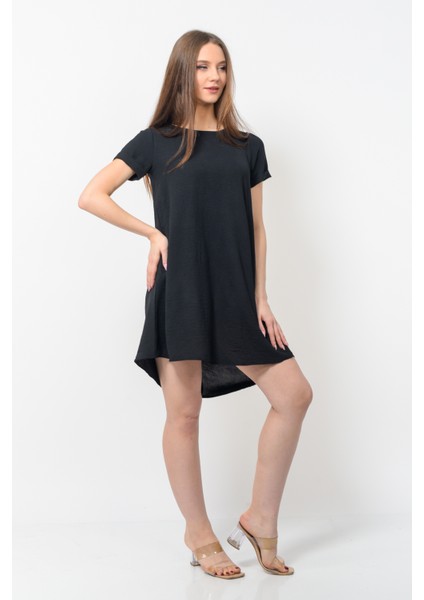 Kadın Aerobin Kumaş Yazlık Elbise Siyah Renk fırsatları