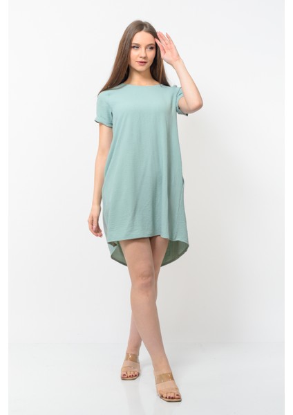 Kadın Aerobin Kumaş Yazlık Elbise Su Yeşili Rengi modelleri