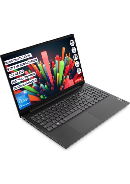 V15 G3 Intel Core™ I5-1235U 8 GB 512 GB SSD Freedos 15,6" Fhd Taşınabilir Bilgisayar 82TT00A5TX