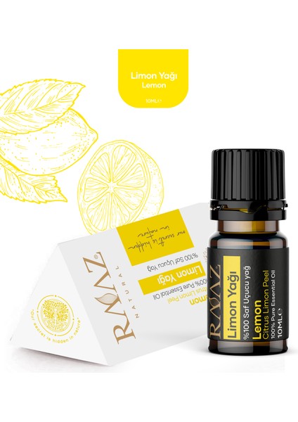 Limon Uçucu Yağı % 100 Saf 10 ml ( Lemon Oil )
