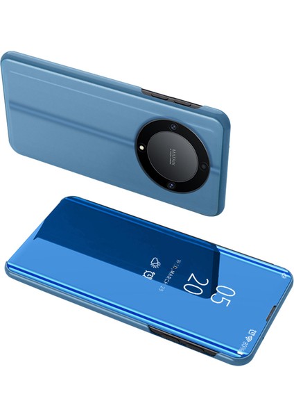 Deri Kılıf Şeref X9A 5g / Magic5 Lite 5g Görünüm Pencere Stand Aynası Elektraptaşlama Telefon Kapağı (Yurt Dışından)