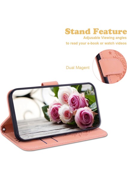 Onur Için X40 5g / X9A 5g / Magic5 Lite 5g Deri Cüzdan Kılıfı Gül Kelebek Basılı Katlanabilir Stand Telefon Kapağı (Yurt Dışından)