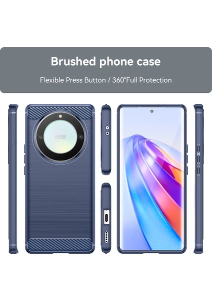 Onur Için X9A 5g / X40 5g / Magic5 Lite 5g Karbon Fiber Doku Telefon Tpu Kasa Fırçalanmış Telefon Kapağı (Yurt Dışından)