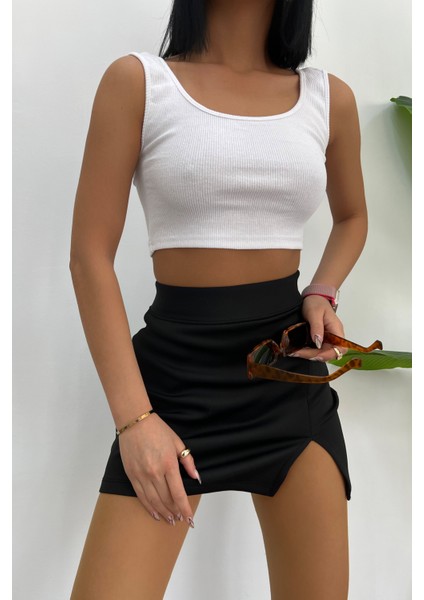 Kadın Askılı Crop Top Bluz