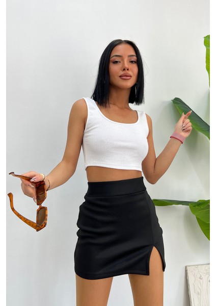 Kadın Askılı Crop Top Bluz