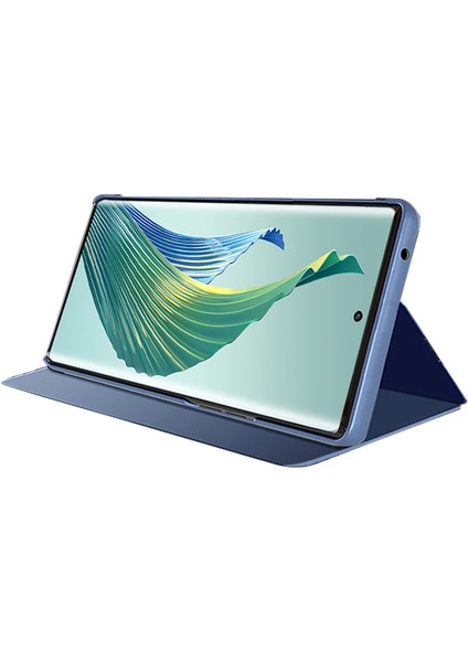 Deri Kılıf Şeref X9A 5g / Magic5 Lite 5g Görünüm Pencere Stand Aynası Elektraptaşlama Telefon Kapağı (Yurt Dışından)