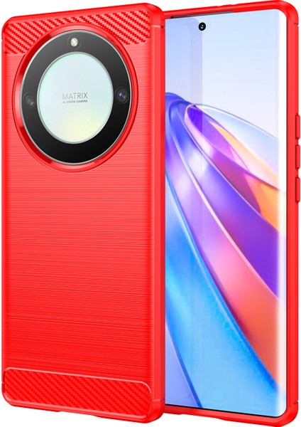 Onur Için X9A 5g / X40 5g / Magic5 Lite 5g Karbon Fiber Doku Telefon Tpu Kasa Fırçalanmış Telefon Kapağı (Yurt Dışından)
