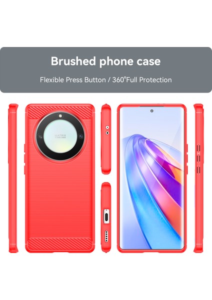 Onur Için X9A 5g / X40 5g / Magic5 Lite 5g Karbon Fiber Doku Telefon Tpu Kasa Fırçalanmış Telefon Kapağı (Yurt Dışından)