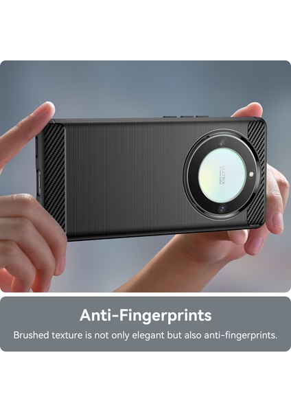 Onur Için X9A 5g / X40 5g / Magic5 Lite 5g Karbon Fiber Doku Telefon Tpu Kasa Fırçalanmış Telefon Kapağı (Yurt Dışından)