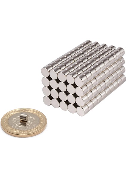 2x2 mm Neodyum Mıknatıs Yuvarlak Hobi Mıknatısı (25 Adet Set)