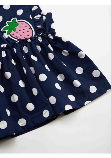 Puanlı Çilek Kız Bebek Poplin Elbise indirimleri