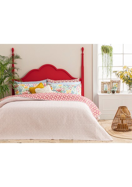 Sunny Side Çift Kişilik Çok Amaçlı Örtü 200 x 220 cm Pembe