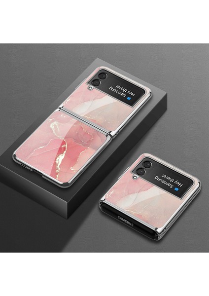 For Samsung Galaxy Z Flip 3 Mermer Model Cep Telefonu Kılıfları (Yurt Dışından)