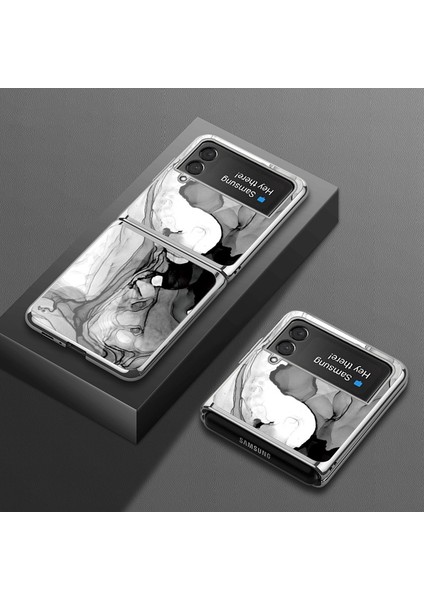 For Samsung Galaxy Z Flip 3 Mermer Model Cep Telefonu Kılıfları (Yurt Dışından)