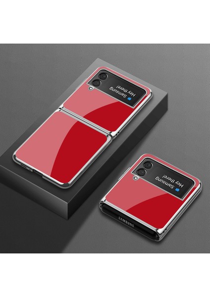 For Samsung Galaxy Z Flip 3 Koyu Renk Eğim Cep Telefonu Kılıfları (Yurt Dışından)
