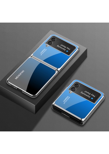 For Samsung Galaxy Z Flip 3 Koyu Renk Eğim Cep Telefonu Kılıfları (Yurt Dışından)