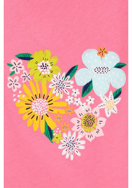 Küçük Kız Çocuk Kısa Kollu Tshirt Pembe modelleri