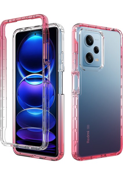 For Poco X5 Pro 5g Ikisi Bir Arada Şeffaf Gradyan Cep Telefonu Kılıfları (Yurt Dışından)