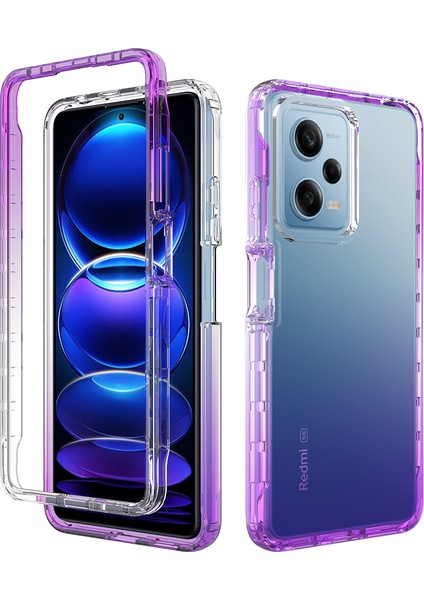 For Poco X5 Pro 5g Ikisi Bir Arada Şeffaf Gradyan Cep Telefonu Kılıfları (Yurt Dışından)