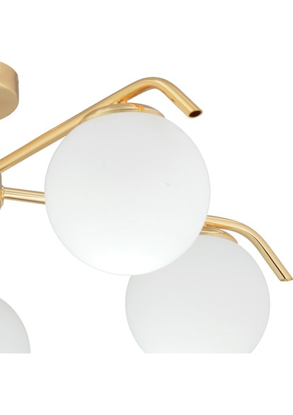 Diaspor 5li Gold Modern Sarkıt Genç Odası Yatak Odası Retro Salon Avize