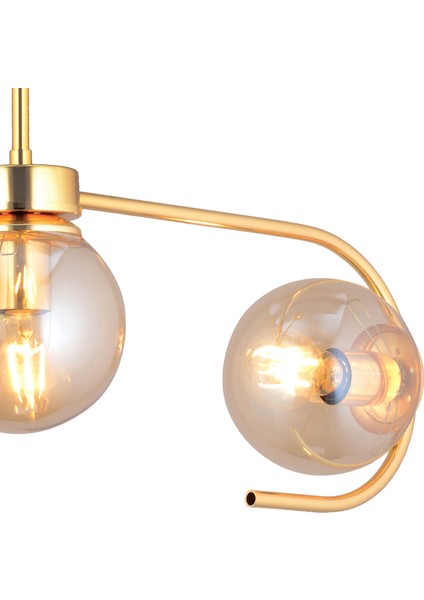 Diaspor 3lü Gold Modern Sarkıt Genç Odası Yatak Odası Retro Salon Avize