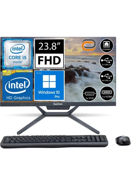 Nemesis SCA-54585M23A5 I5-4570 16GB 512SSD 23.8" Fullhd W10P All In One Bilgisayar