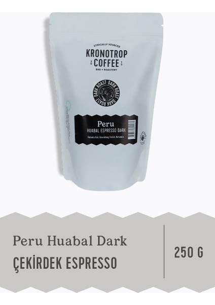 Peru Huabal Espresso Kahve Sert Lezzet 250 G