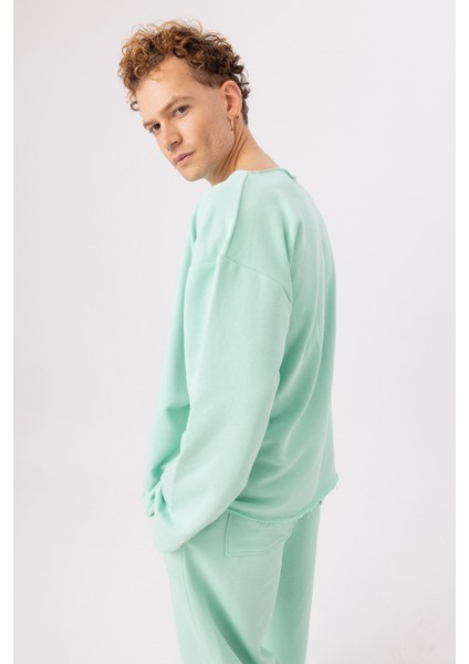 Erkek Calm Oversize Mint Sweatshirt