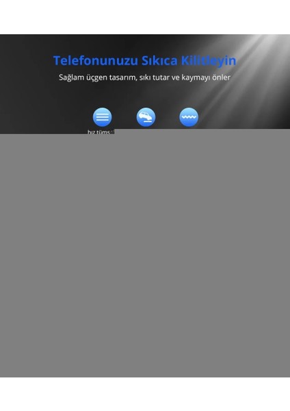 Araç İçi Telefon Tutucu Air Vent, Siyah - 40907