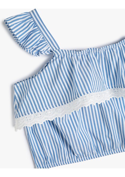 Crop Bluz Askılı Fırfırlı Fisto Detaylı modelleri