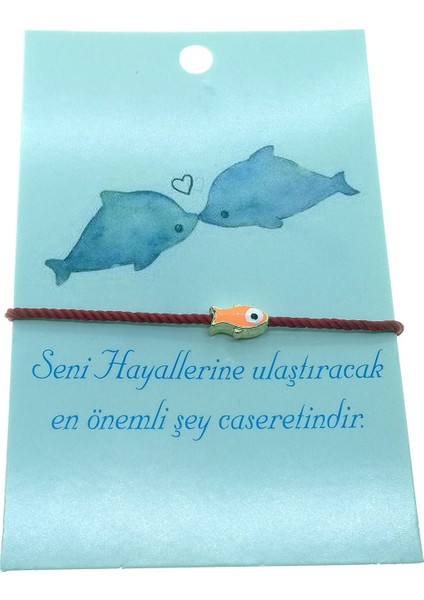 Altın Renk Kırmızı Ip Balık Arkadaş Şans Bilekliği - 2290 fiyatları
