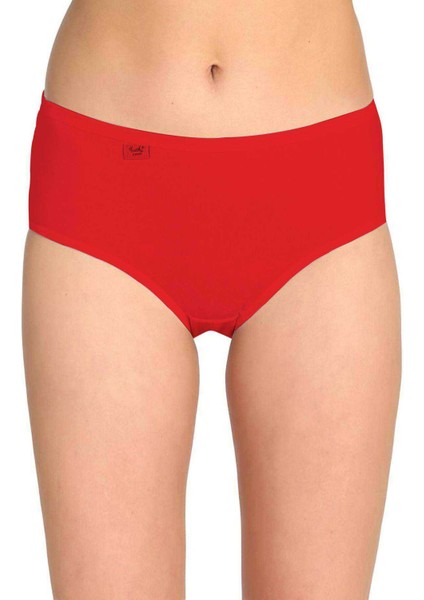 6 Adet Tutku Kadın Yüksek Bel Bato Ince Lastik Külot Kırmızı modelleri