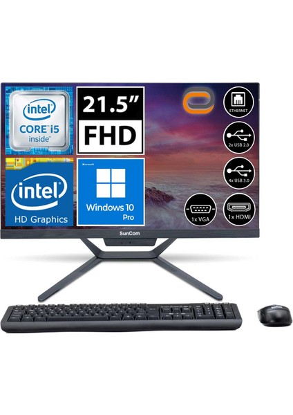 Talisman SCA-52482M21A2 I5-2400S 8gb 256SSD 21.5" Fullhd W10P All In One Bilgisayar